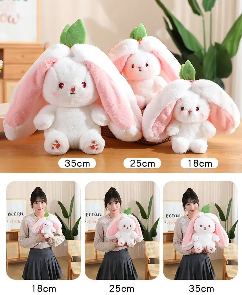 Peluche de conejo de zanahoria y fresa