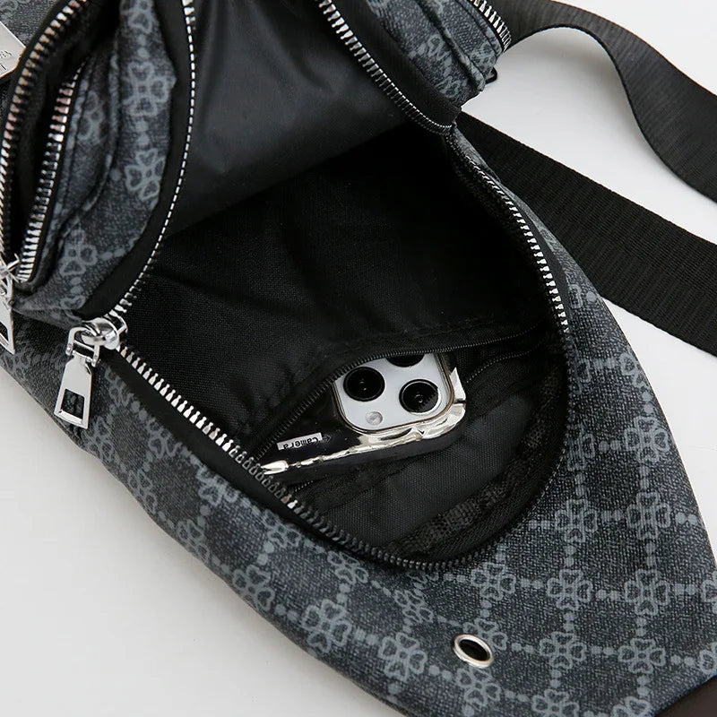 Bolso bandolera de moda con orificio para auriculares