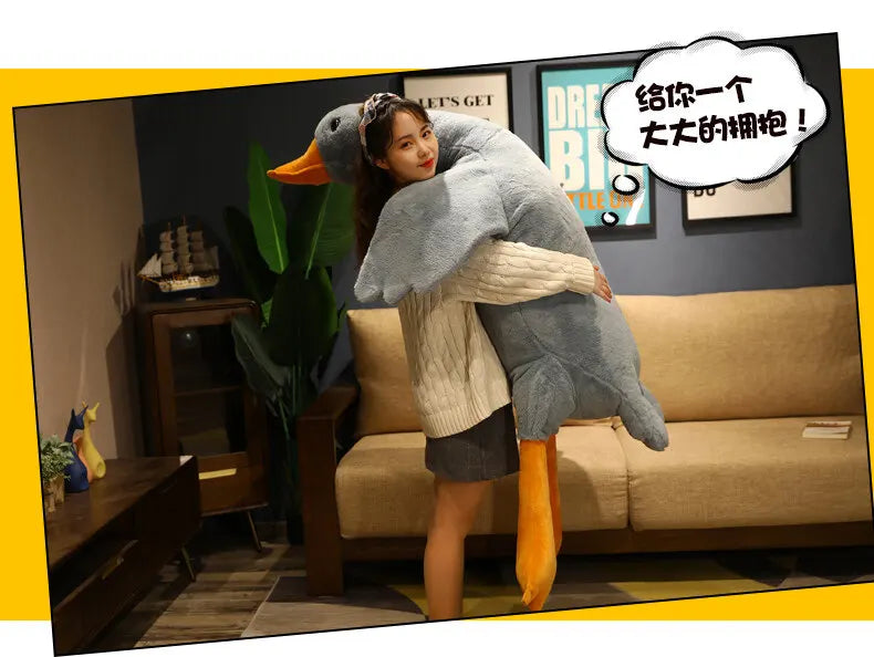 Pato gigante de peluche de ganso súper suave