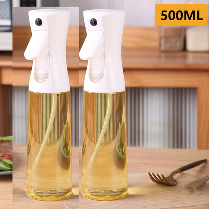 Botella pulverizadora de aceite de cocina, pulverizador de aceite de oliva para cocinar, 200/300/500 ml, botella pulverizadora neumática, dispensador de aceite en aerosol para barbacoa y fitness.