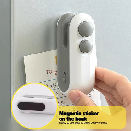 Mini selladora portátil 2 en 1, máquina de sellado de bolsas por calor, recargable por USB, para almacenamiento de alimentos, con clip de sellado, para embalaje.