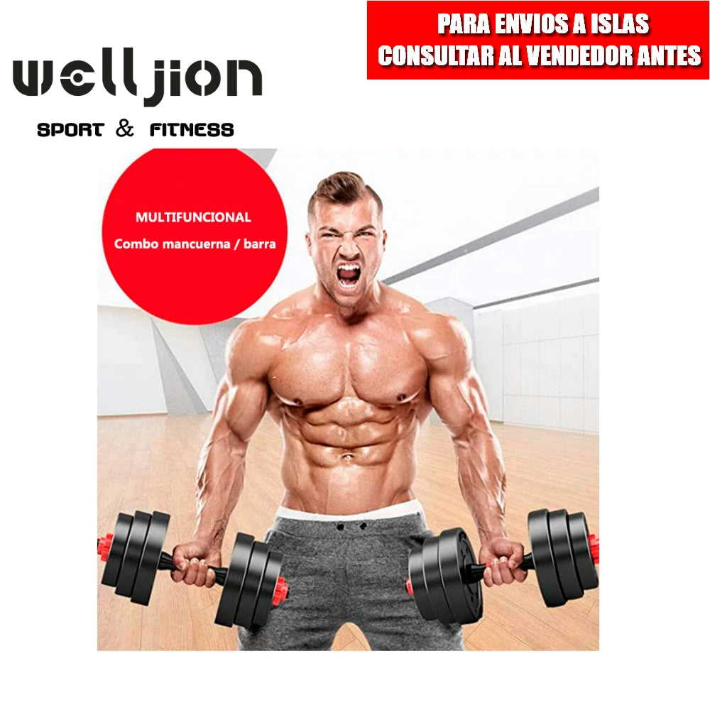 Pesas Pesas y Mancuernas Antideslizantes de Hierro Ajustable Interno-Mancuerna 10 kg 15 kg 20 kg 30 kg 40 kg 50 kg con Barra Ajustable y Bloqueo de Seguridad-Kit de Ejercicios de Gimnasio en Casa